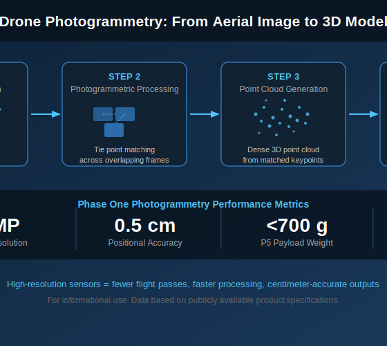 Aerial drone photogrammetry 3D point cloud map generated by Phase One UAV camera system