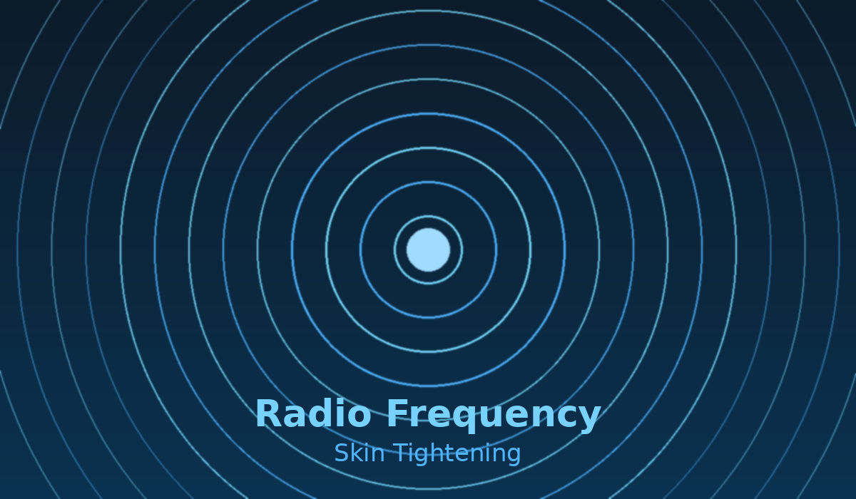 Close-up of a woman's face showing skin tightening and firming results from radio frequency facial treatment